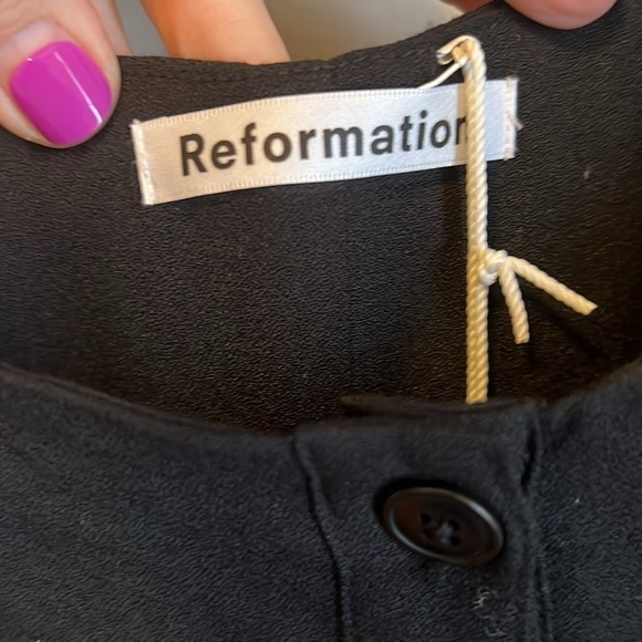 Reformation Della Black Button Front Jumpsuit 8 - Picture 7 of 11